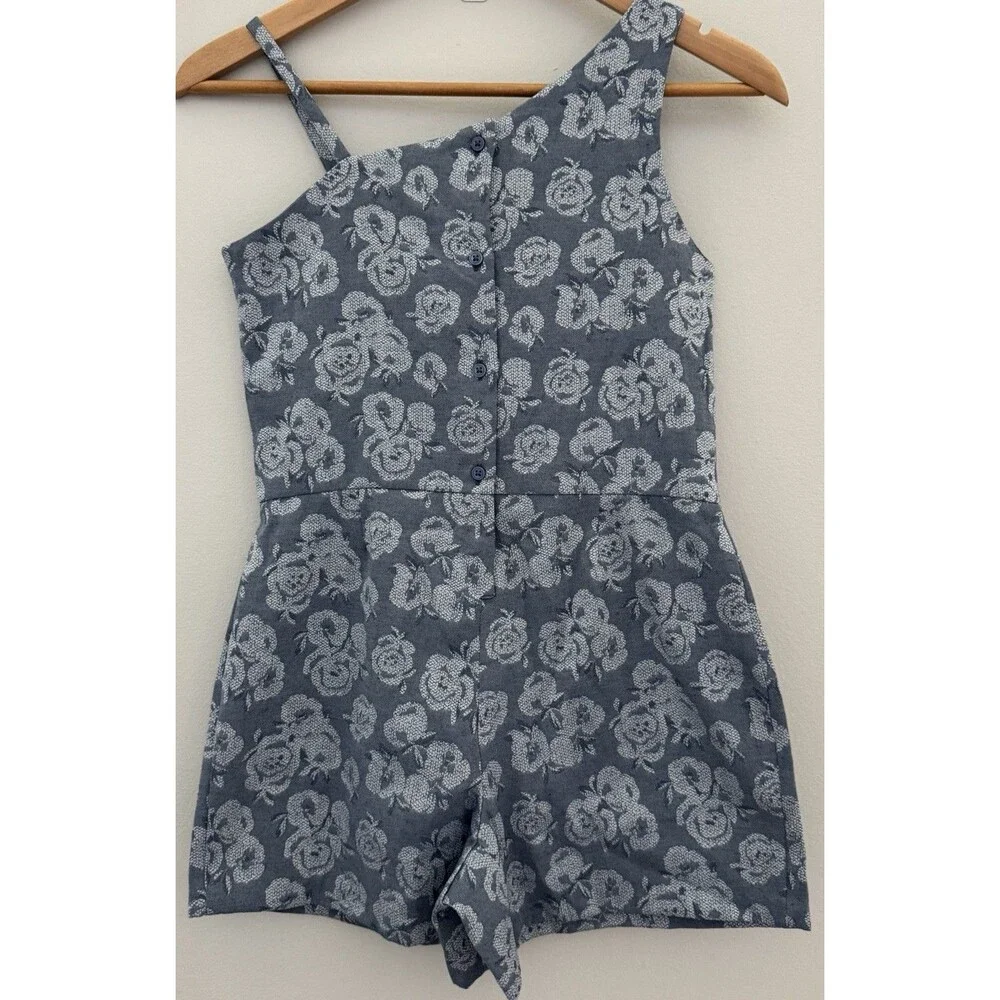 Janie And Jack Girls 12 Jacquard Rose Romper 